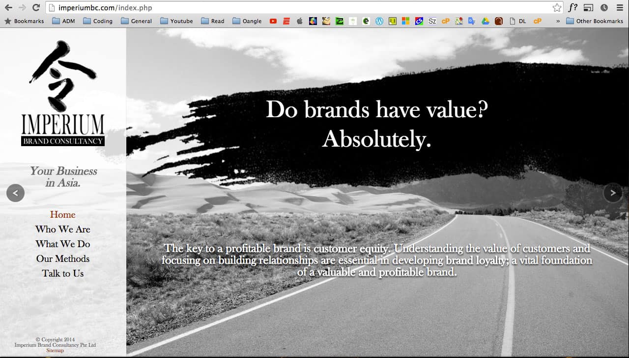 screenshot of imperium website