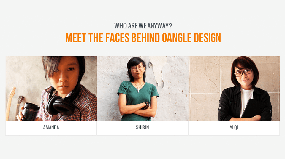 faces behind oangle design