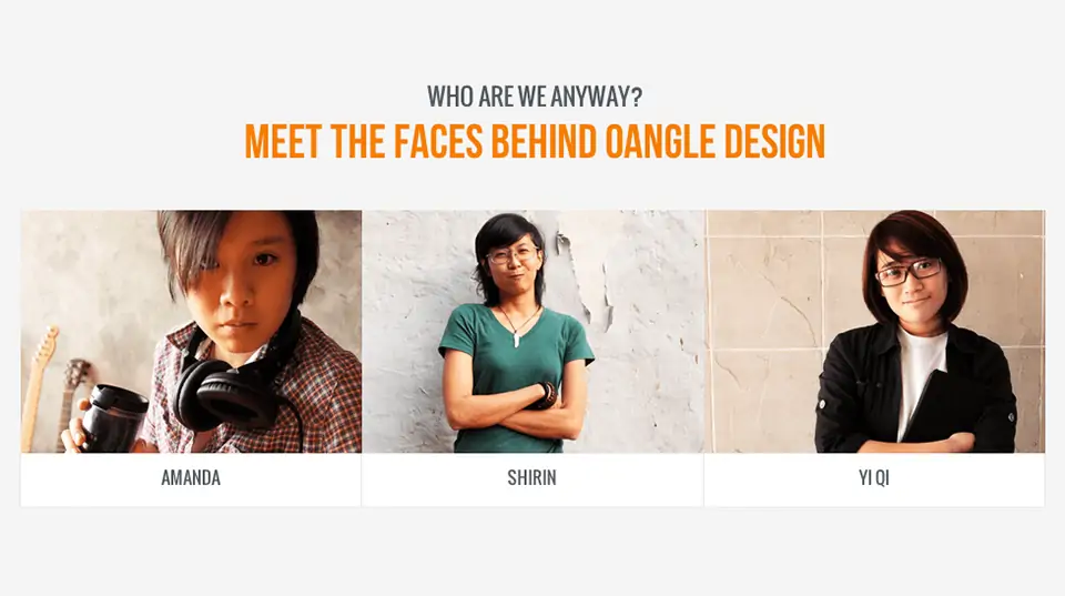 faces behind oangle design