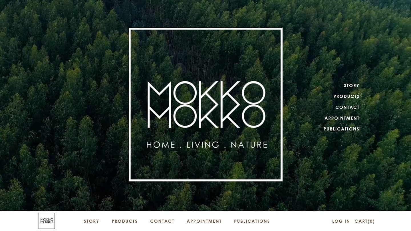 screenshot of mokko mokko website homepage