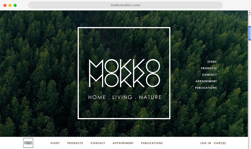 screenshot of mokko mokko website homepage